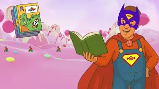 بطل الحلوى الخارقة نحن نحب القراءة 