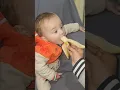 Lagu cute baby eating his favorite fruit #banana #baby#video#shorts
