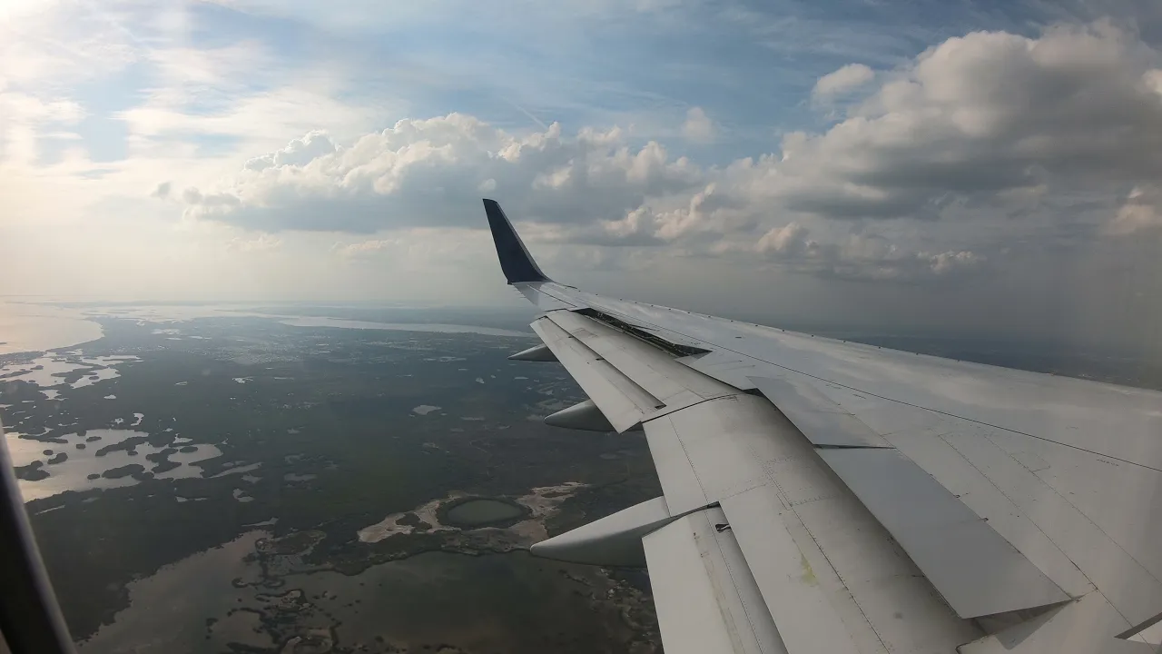 Flight into Ft Myers, FL over Cape Coral in Feb 2021