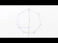 construct a regular heptagon inside a circle Step-by-Step Approximate drawing