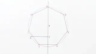 construct a regular heptagon inside a circle Step-by-Step Approximate drawing