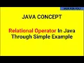 What is Relational Operator in Java through simple Example