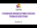 How to write a C program to remove punctuations from a given string