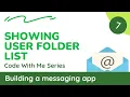 07 Showing folders list for user - Build a messaging app Spring Boot Cassandra