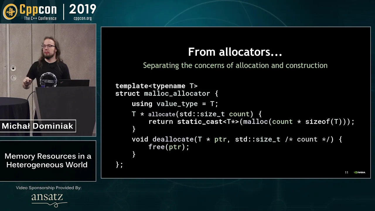 Memory Resources in a Heterogeneous World - Michał Dominiak - CppCon 2019