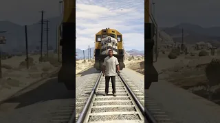 Can GTA V Trains Save Me From a 5-Star Wanted Level? #gta5 #shorts