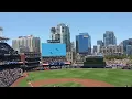 Petco Park Sunday national anthem plus F-18 Super Hornets Flyover