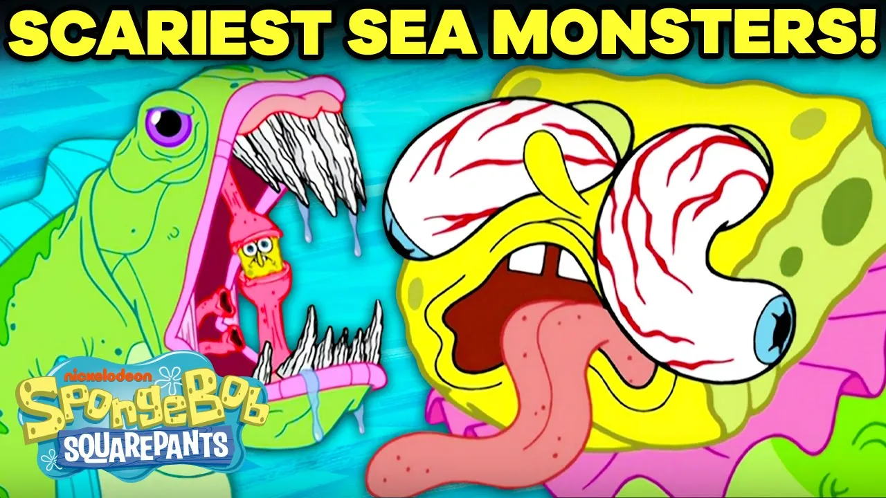 SpongeBob's Scariest Sea Monsters Ever 😈 | @SpongeBobOfficial