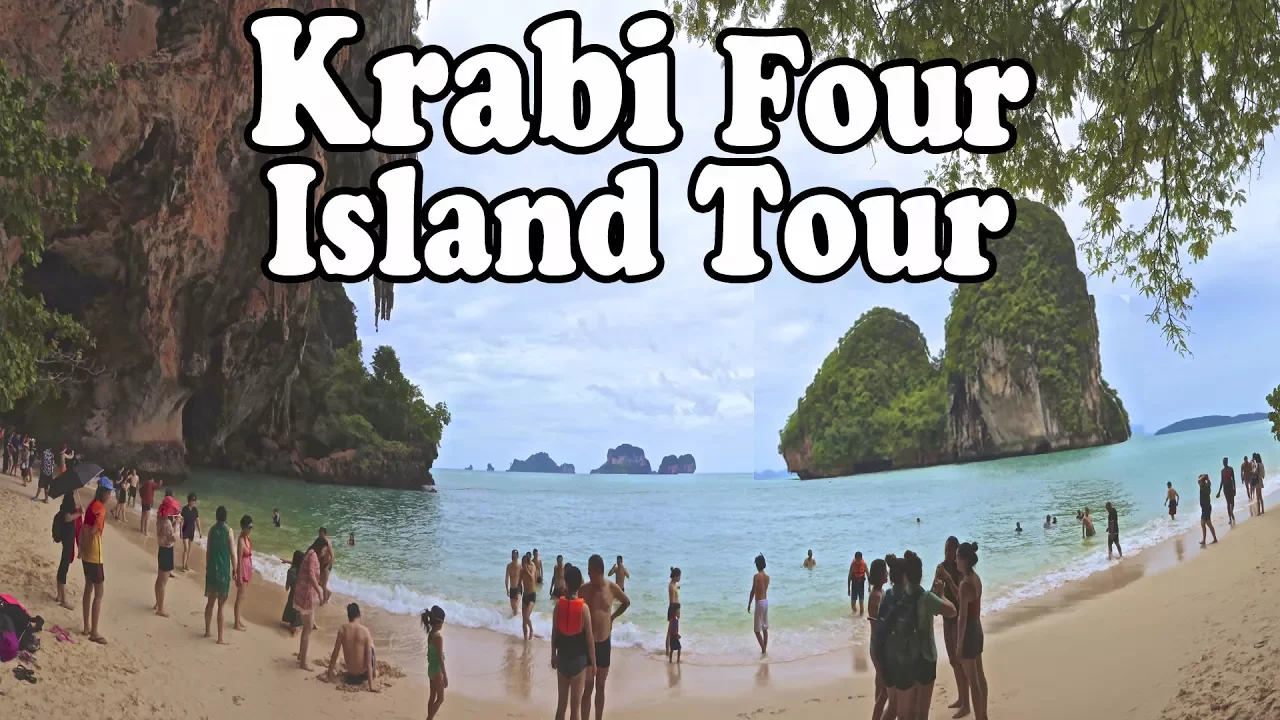 Krabi Island Tour: 4 Islands Tour. Krabi Thailand Island Hopping.