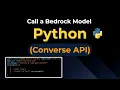 How to Call an Amazon Bedrock Model with Python Converse API