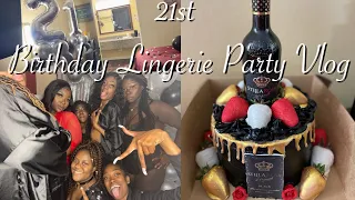 21st birthday lingerie party vlog grwm