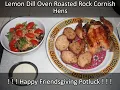 Friendsgiving Potluck Collaboration Lemon Dill Oven Roasted Rock Cornish Hens