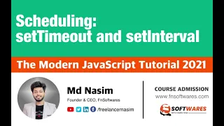 031 setTimeout and setInterval The Modern JavaScript Tutorial