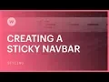 Creating a sticky navbar Webflow tutorial