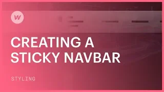 Creating a sticky navbar Webflow tutorial