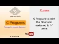 C Program to print the Fibonacci series up to n terms