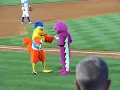 Download Lagu Famous Chicken battles Barney in a dance-off!