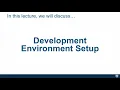 Development Environment Setup part-1