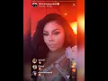 Lil Kim on Instagram Live for a secret photo shoot in London for APPLE 01-30-19