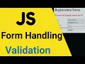 JavaScript Bangla Tutorial - JavaScript Form Validation JavaScript Form Handling