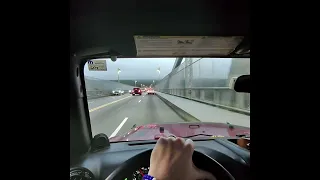POV Crossing the Bourne Bridge on to Cape Cod