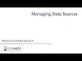 Managing Data Sources - Process Runner DB Help