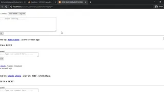 Simple Post and Comment System in Installation Demo