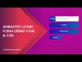 Animated Login Form using HTML CSS only No JavaScript or jQuery