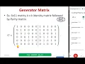 Linear Block codes introduction G matrix Encoding Procedure Decoding procedure Example
