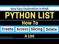 Python List in Hindi How to Create Access Slice and Delete a List Excellence Technology