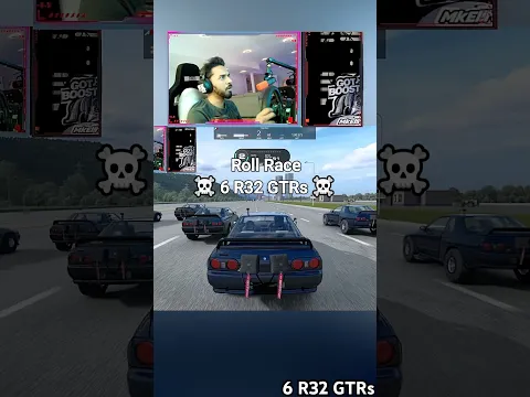 ‼️ That was a close one. 6 R32 GTRs Roll Race #gtr