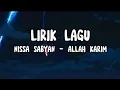 Download Lagu Lirik Lagu Nissa Sabyan - Allah Karim