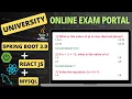 Online Exam Portal Project using Spring Boot React Js MySQL Online Quiz System in Spring Boot