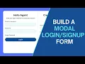 How to make Modal Login Signup Form using HTML CSS and JavaScript Popup Form upCoding