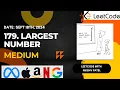 179 Largest Number Custom Sorting Leetcode Daily Challenge JAVA