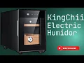 KingChii 16L Electric Cigar Humidor Review Temperature Control Spanish Cedar Wood Shelves