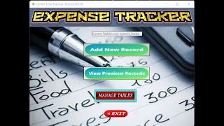 Python Project GUI based Expense Tracker - Using Tkinter Module