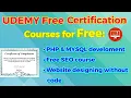 Free Udemy Courses Web Development PHP MySql SEO Chandan Patel