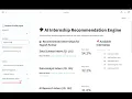 AI Internship Recommendation Engine Streamlit Hybrid Machine Learning Demo