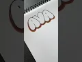 How to draw AVA in bubble letters