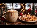 Warm Christmas Night Jazz 🎄 Smooth Holiday Music & Cozy Fireplace Coffee Shop Ambience