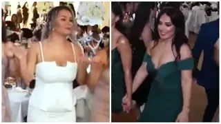 HUGE BOOBS BOUNCING 25 - Big boobs blonde VS small tits brunette Two sexy SLOW MOTION WOW