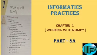 Informatic Practices IP Part 8A Numpy Arrays Python Array Splitting Hsplit Vsplit