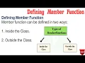 How to Defining Member Functions Inside and Outside the Class tutorial