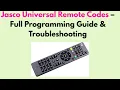 Jasco Universal Remote Codes - Full Programming Guide Troubleshooting