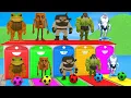 Long Slide Game With Cow Elephant Gorilla Hippopotamus Tiger - 3d Animal Game - Funny 3d Animals