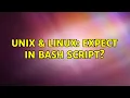 Unix Linux Expect in bash script 2 Solutions