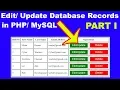 22 How to edit Update data in Database using PHP MYSQL PHP Tutorial for beginners cyber warriors