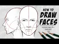 How to DRAW FACES - In your own Style Front Sideview DrawlikeaSir