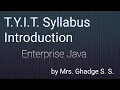 Enterprise Java TYBSc I T Syllabus Introduction